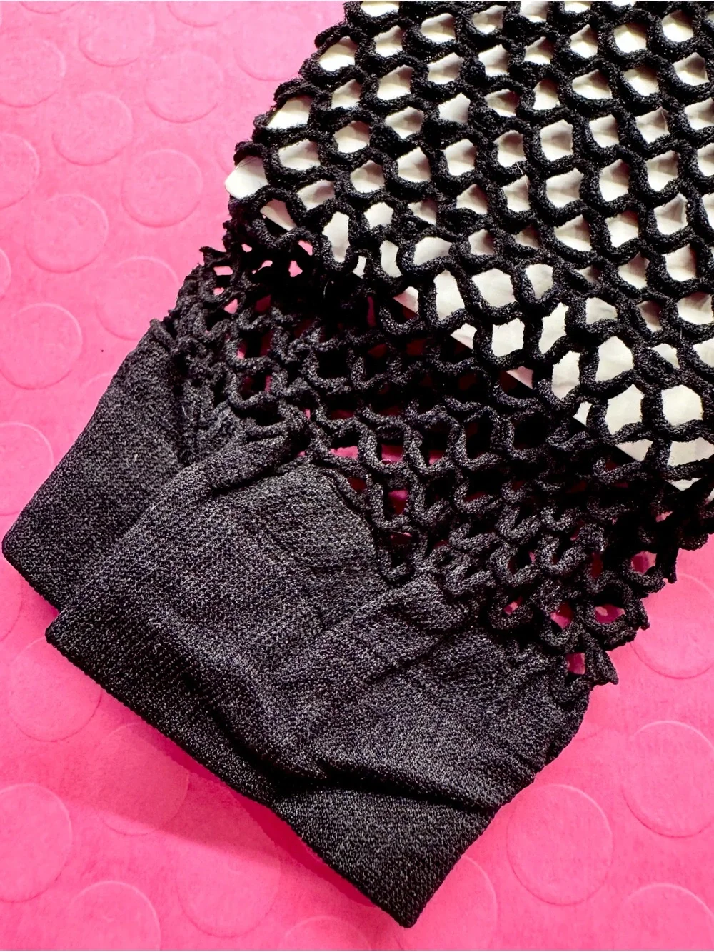 New Pair of Women’s Black Fishnet Fingerless Gloves Goth Punk 80s Style - 8.5”